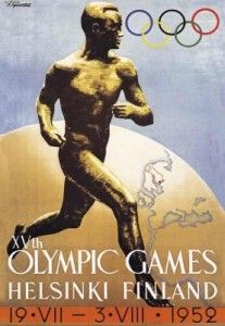 Cartel de las olimpiadas de Helsinki