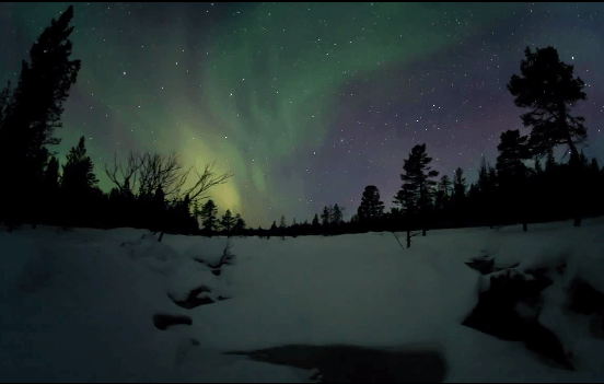 aurora boreal secuencia vídeo visit finland
