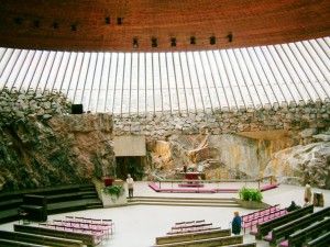 Iglesia de Temppeliaukio en Helsinki, Finlandia