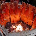 Salmón a la llama, la forma más tradicional de cocinar el salmón en Laponia