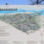 Mapa de Saariselkä, Laponia, Finlandia