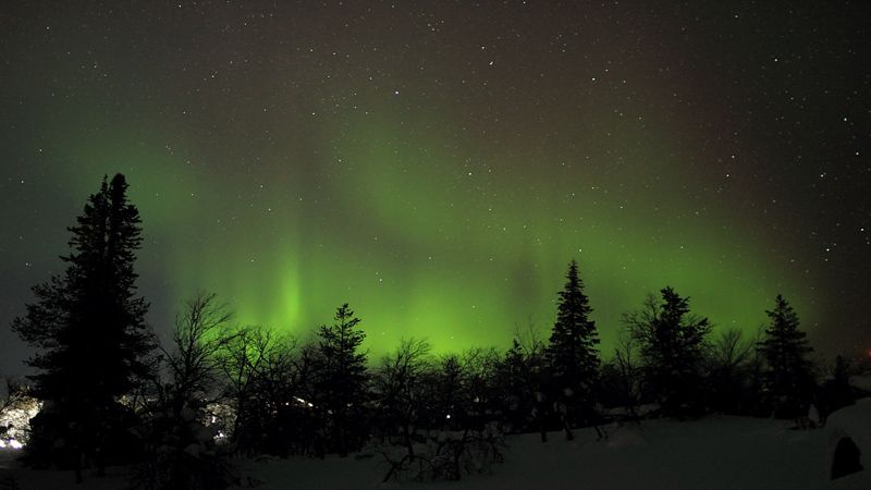 Aurora boreal, Saariselkä, Finlandia