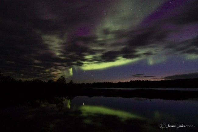 Aurora boreal Laponia 11.9.2013 (Foto Jouni Liukkonen)