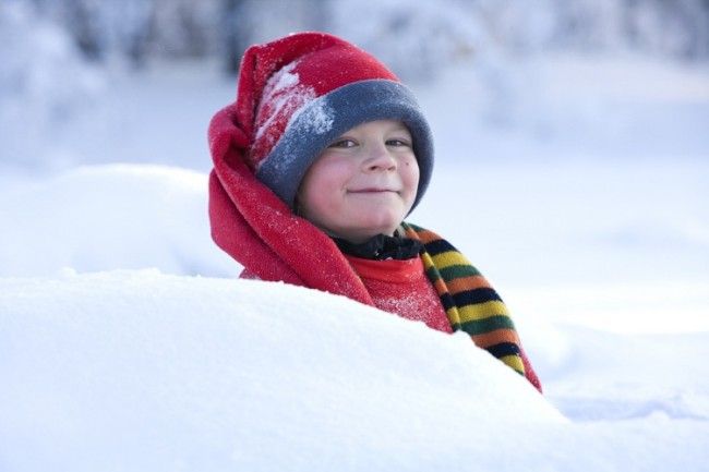 A los pequeños Elfos les encanta la nieve 