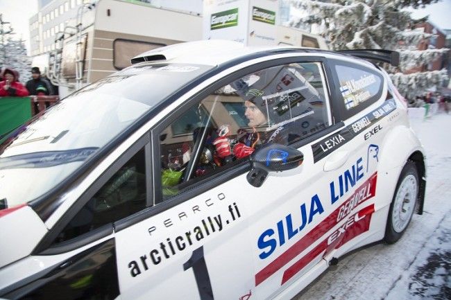 Heikki Kovalainen en el Arctic Lapland Rally 