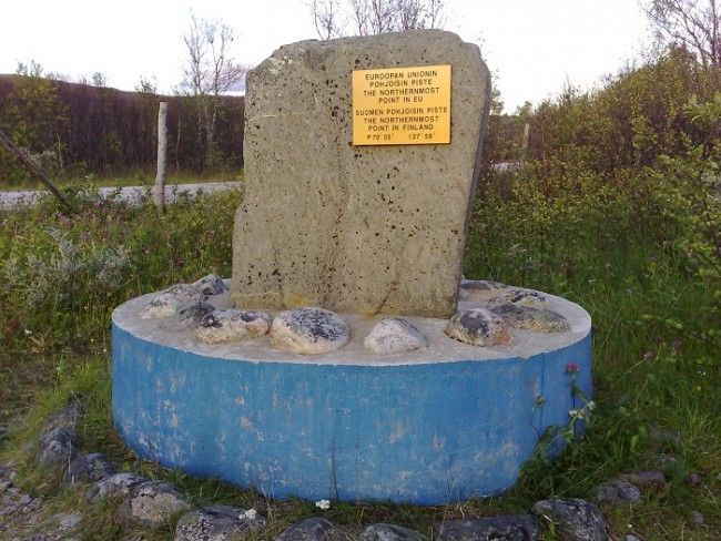 La piedra que señala el punto más al Norte de la Comunidad Europea 