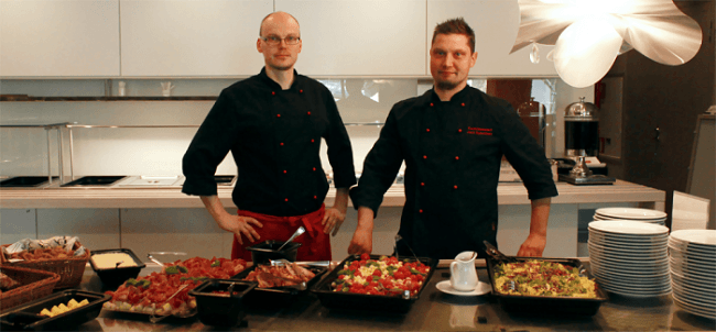 Los chefs de los restaurantes en Santasport 