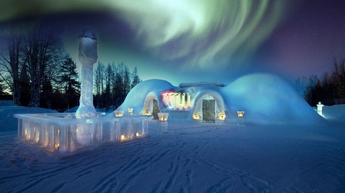 Restaurante de hielo Snowland en Rovaniemi