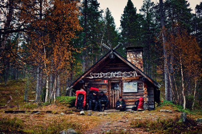 Cabaña Sudenpesa en el Parque Nacional Urho Kekkonen 