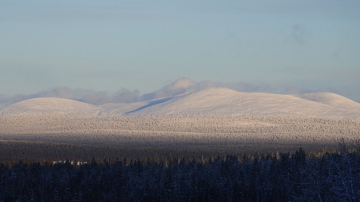 Las montañas del Parque Nacional Pallas-Ylläs vistas desde Olos