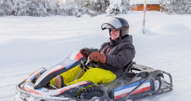 Karting en el hielo en Ivalo 