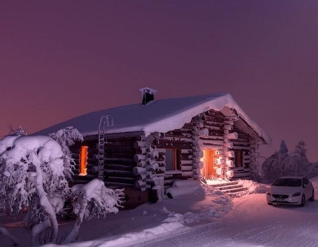 Una de las numerosas cabañas donde alojarse durante las vacaciones en Ivalo