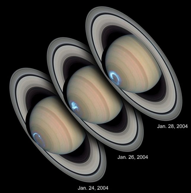 Aurora Boreal en el planeta Saturno 