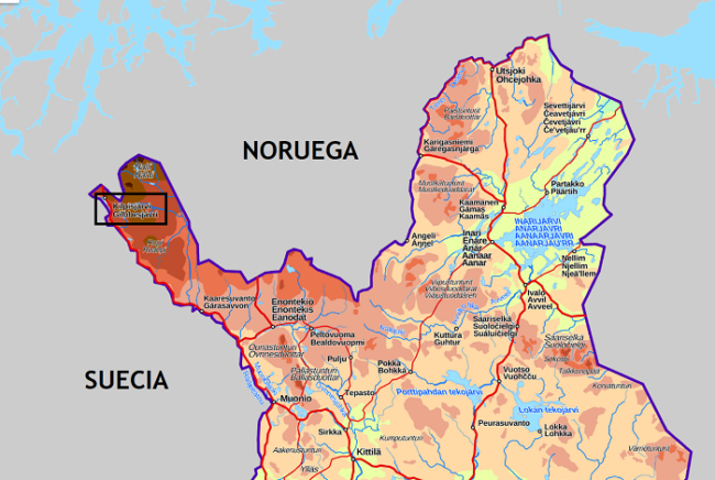 Mapa-mostrando-la-ubicación-de-Kilpisjärvi_fotoRetkikartta