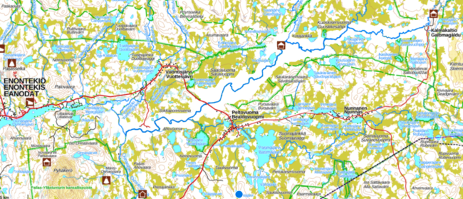 El-descenso-del-río-Käkkälöjoki-empieza-en-Kalmakaltio_fotoRetkikartta