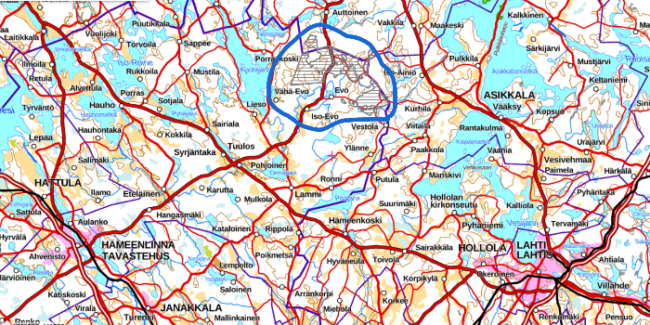 Mapa-mostrando-la-ubicación-de-la-zona-de-senderismo-de-Evo_fotoRetkikartta