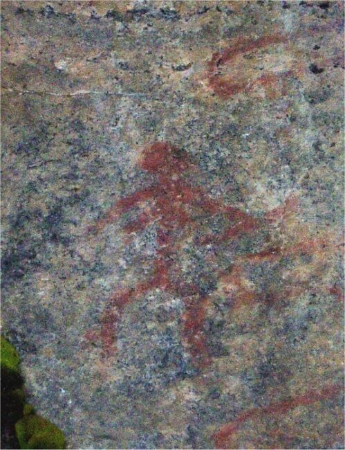 Pintura-rupestre-en-Astuvansalmi-cerca-de-la-ciudad-de-Mikkeli-Mujer-con-arco_fotoOhtoKokko-Wikipedia